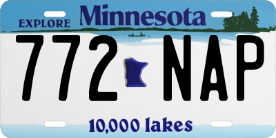 MN license plate 772NAP