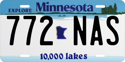 MN license plate 772NAS