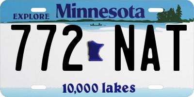 MN license plate 772NAT