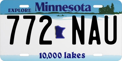 MN license plate 772NAU