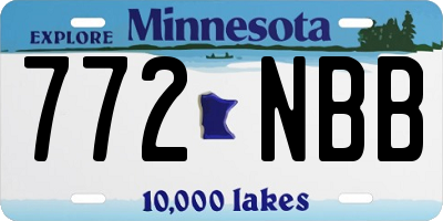 MN license plate 772NBB