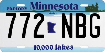 MN license plate 772NBG
