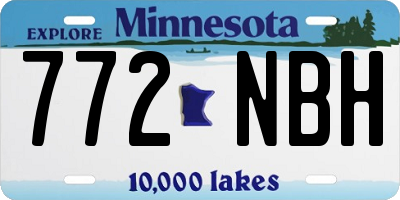 MN license plate 772NBH