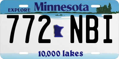 MN license plate 772NBI