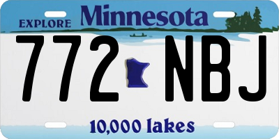 MN license plate 772NBJ