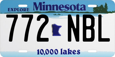 MN license plate 772NBL