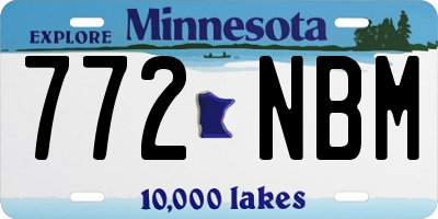 MN license plate 772NBM