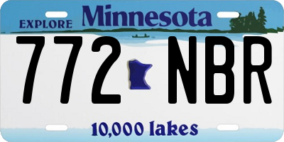 MN license plate 772NBR