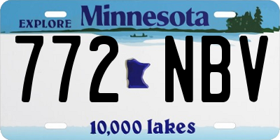MN license plate 772NBV
