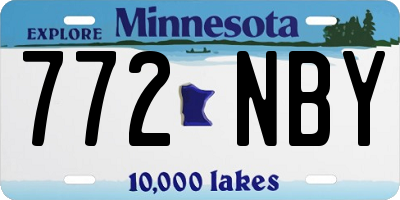 MN license plate 772NBY