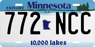 MN license plate 772NCC