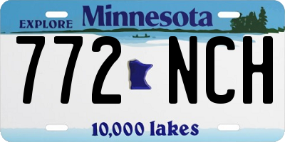 MN license plate 772NCH