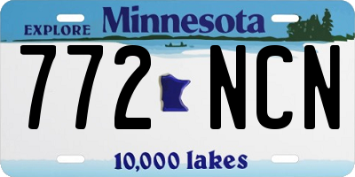 MN license plate 772NCN