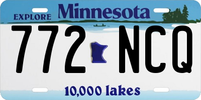 MN license plate 772NCQ