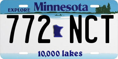 MN license plate 772NCT