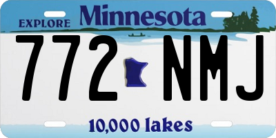 MN license plate 772NMJ