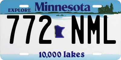 MN license plate 772NML