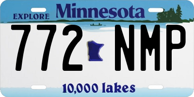 MN license plate 772NMP