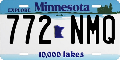 MN license plate 772NMQ