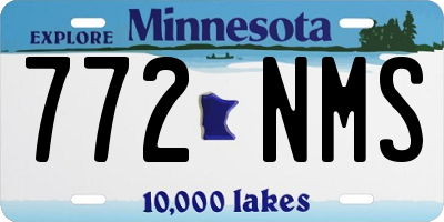MN license plate 772NMS