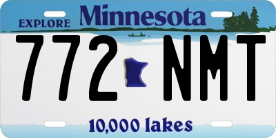 MN license plate 772NMT