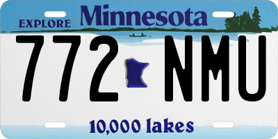 MN license plate 772NMU