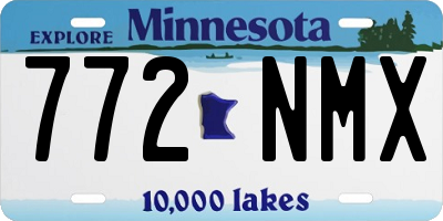 MN license plate 772NMX