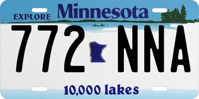 MN license plate 772NNA