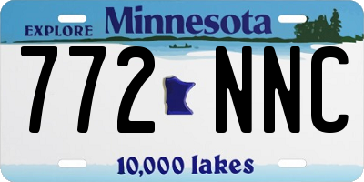 MN license plate 772NNC
