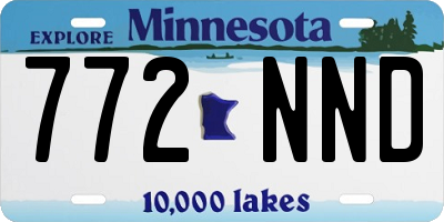 MN license plate 772NND