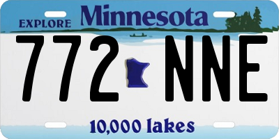 MN license plate 772NNE