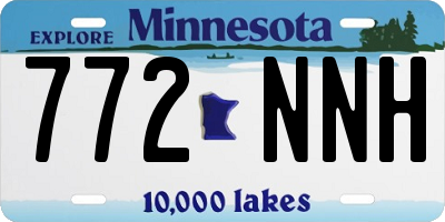 MN license plate 772NNH