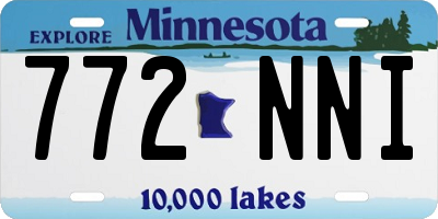 MN license plate 772NNI