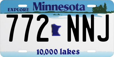 MN license plate 772NNJ