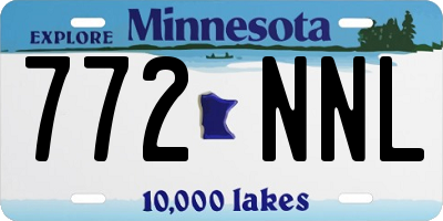 MN license plate 772NNL