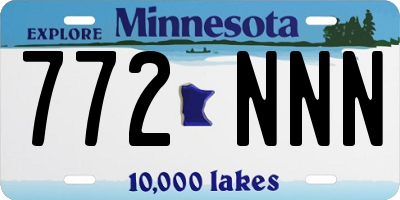 MN license plate 772NNN
