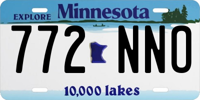 MN license plate 772NNO
