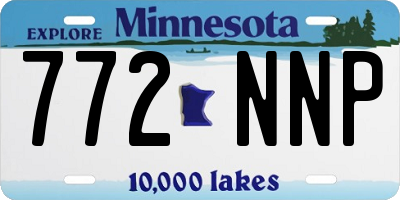 MN license plate 772NNP