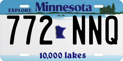 MN license plate 772NNQ
