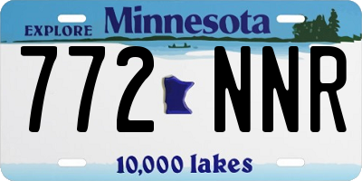 MN license plate 772NNR
