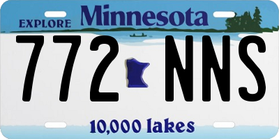 MN license plate 772NNS