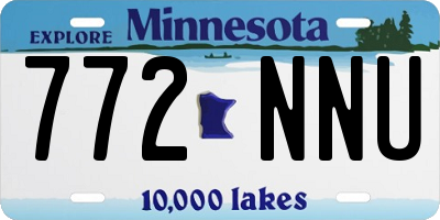 MN license plate 772NNU