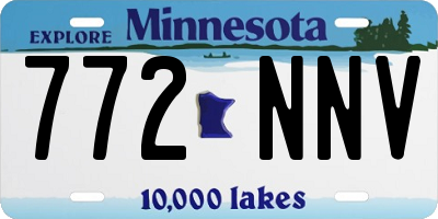 MN license plate 772NNV