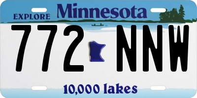 MN license plate 772NNW