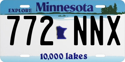 MN license plate 772NNX