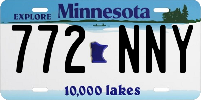 MN license plate 772NNY
