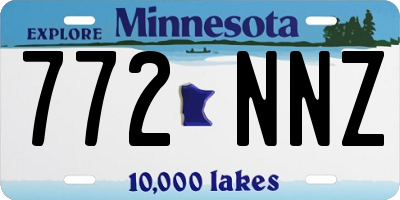 MN license plate 772NNZ