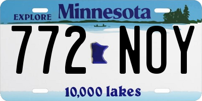 MN license plate 772NOY