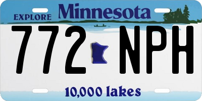 MN license plate 772NPH
