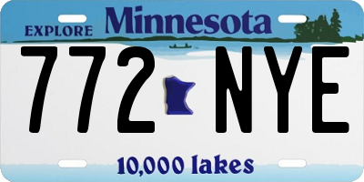 MN license plate 772NYE